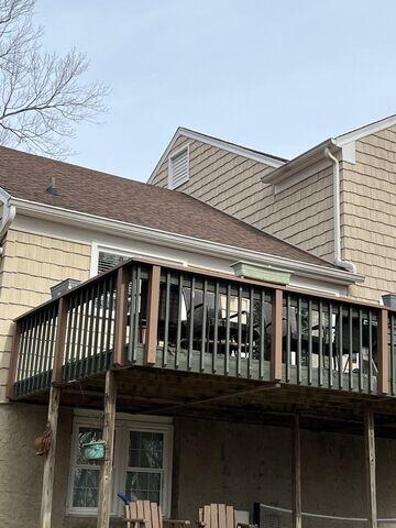 Siding the deck area
