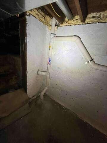 Interior Radon Mitigation Piping