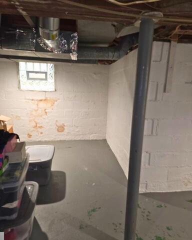 Stained Basement Walls