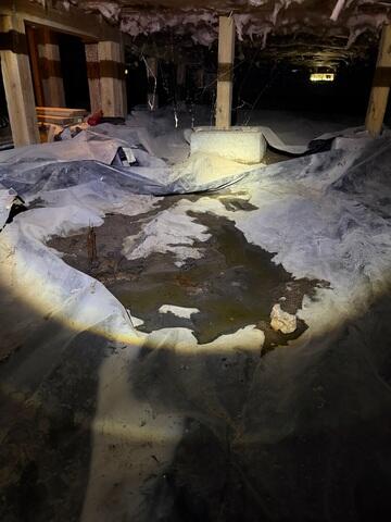 Standing Water Inside of Crawl Space