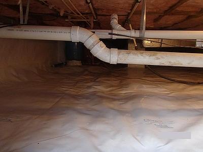 New crawlspace vapor barrier