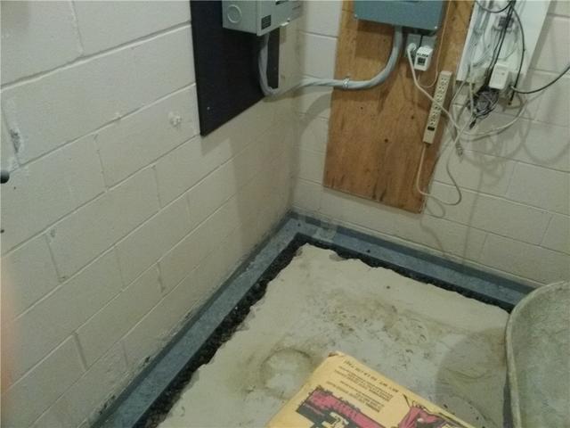 Interior Basement Drain Installation