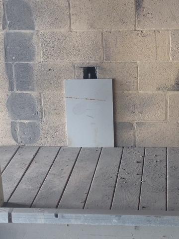 <p>We installed wall pins to prevent the wall from sliding off of the poured concrete wall.</p>