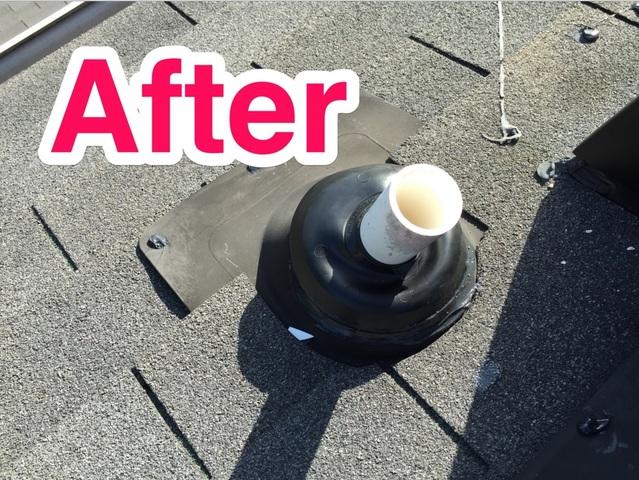 We replaced the old, damaged seal on this pipe boot with a new one to remedy the leak!