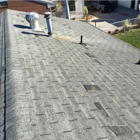 Missing Shingles on Roof