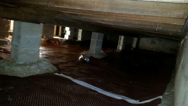 Drainage Matting installed