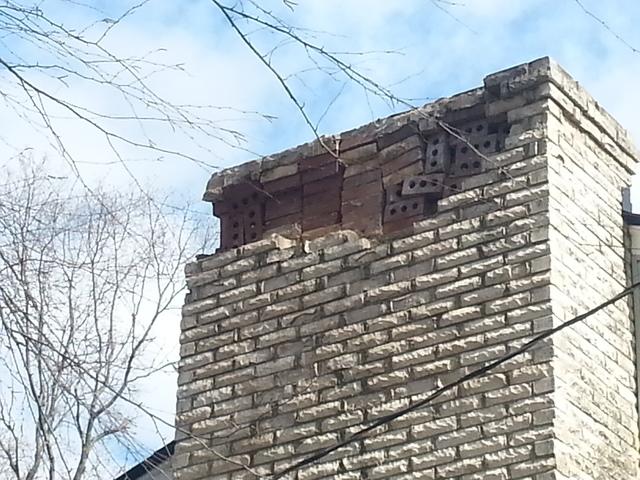 Deteriorated Brick on Chimney