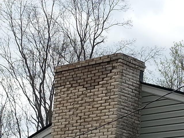 Relaid Brick on Chimney