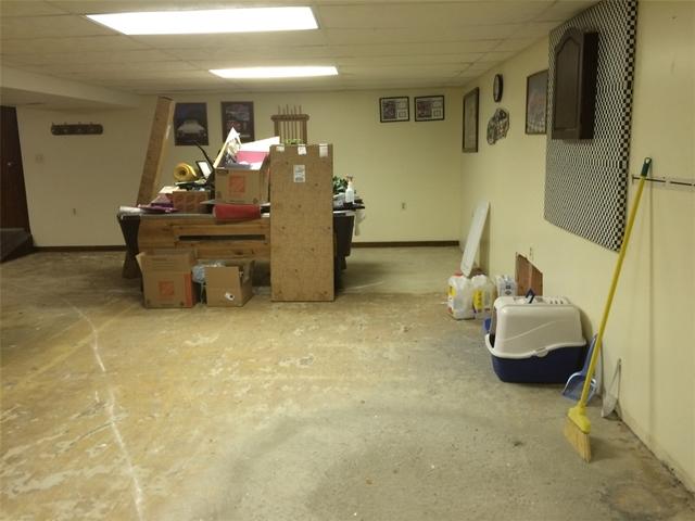 Water Damage in Flooded Finished Basement