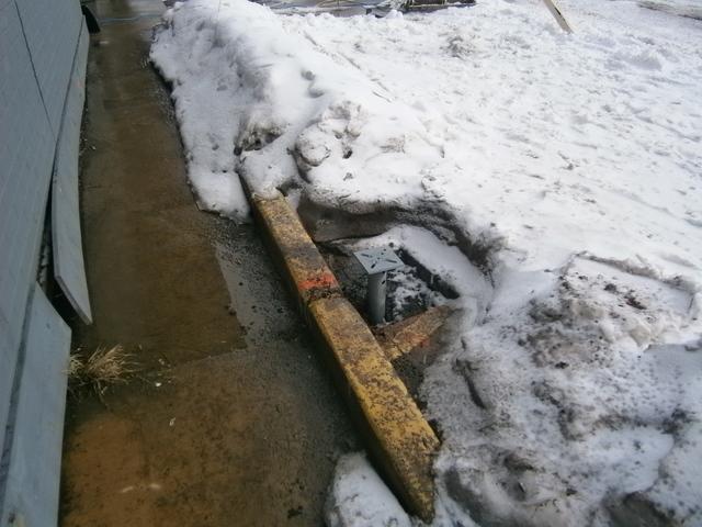 One of many, a newly installed deck pier in Duluth MN