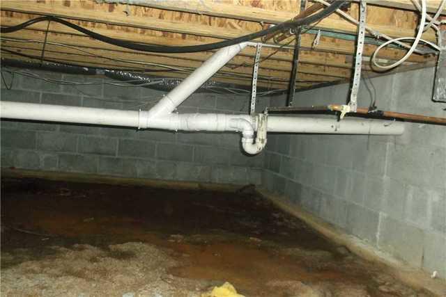 Wet Corner of Crawl Space