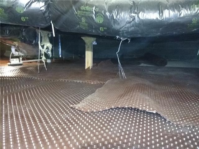 Crawl Space Drainage Matting Installation in Fairview