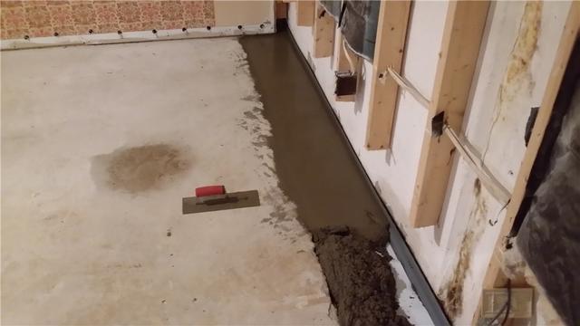 New Concrete Floor Poured Over WaterGuard