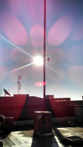 Material being brought to roof