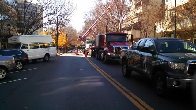 Part of Main Street closed off