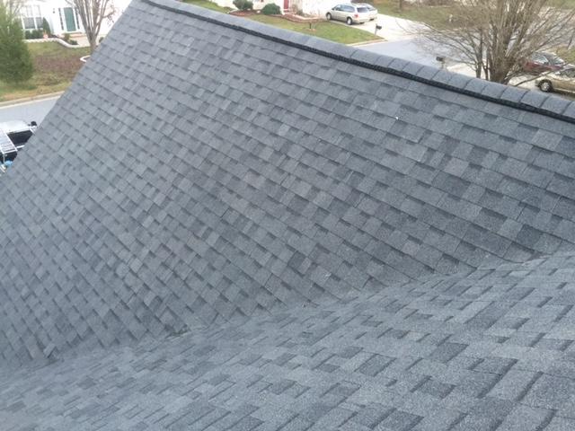 Upper front section of roof