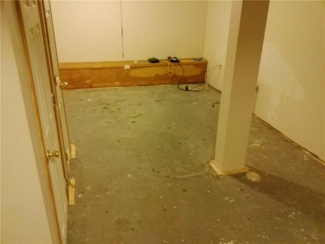 Unfinished Basement Floor in Clifton