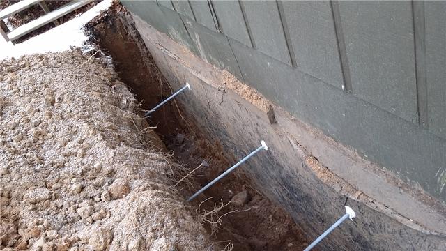 Geo-Lock Wall Anchor Secured in Soil