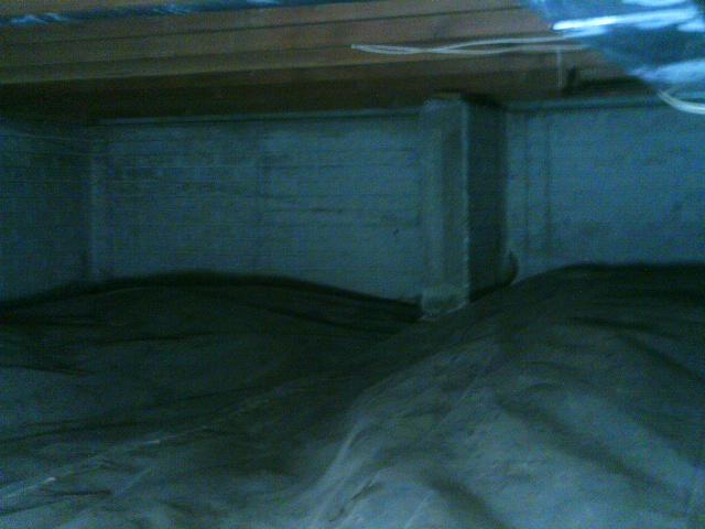 Dark, Wet Crawl Space