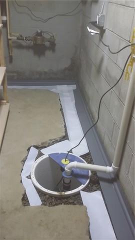 WaterGuard Tied into Super Sump for Effective Discharge