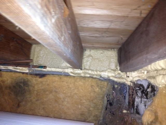 Air Seal Rim Joist with Spray Foam