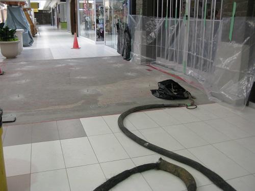 Curing Cement at Mall