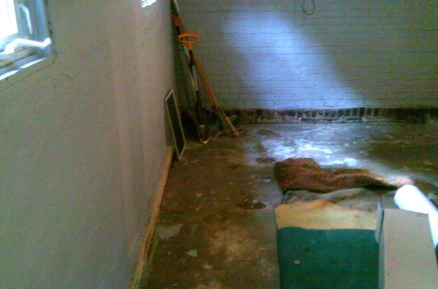 Basement Before Waterproofing