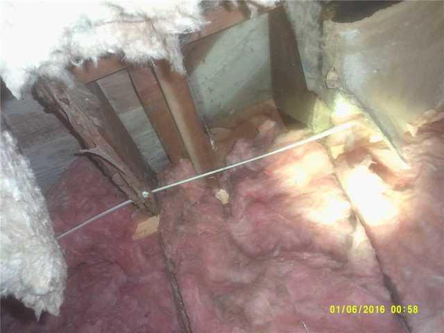 Water Damage on Wooden Beams