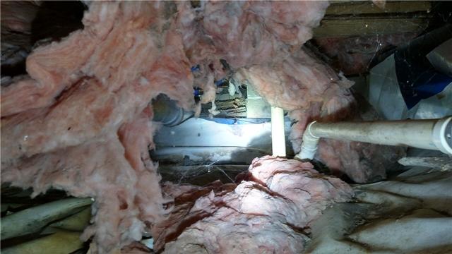 Mess in Crawl Space Caused by Water Issues