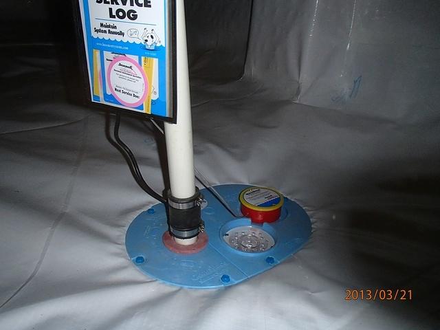Crawlspace sump pump installation