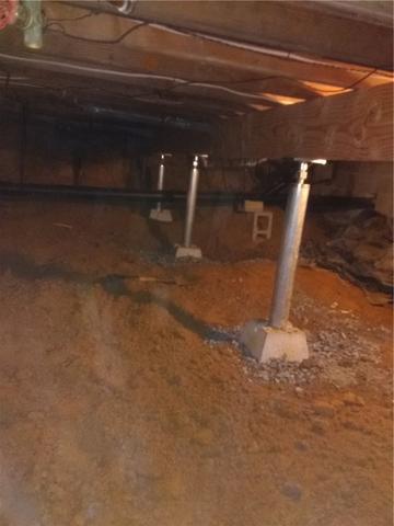 Sagging Crawl Space Beam Support