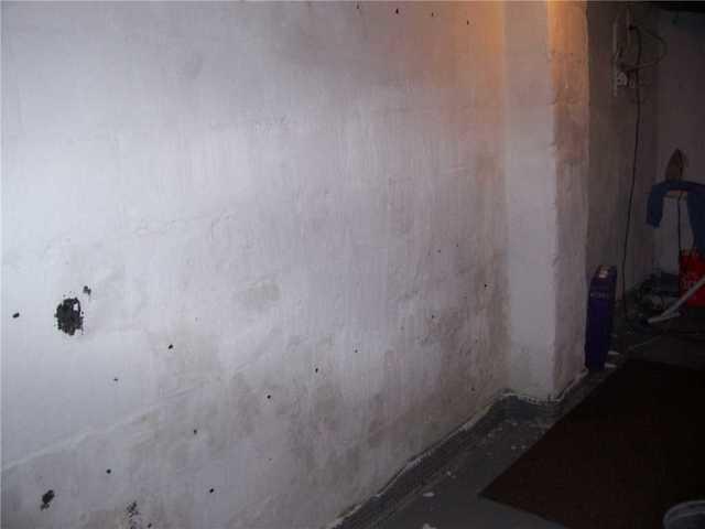 Water Damaged Basement Walls in South Bound Brook