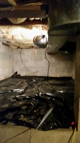 Before Crawl Space Sealing