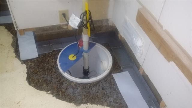 TripleSafe Sump Pump Installation in Progress