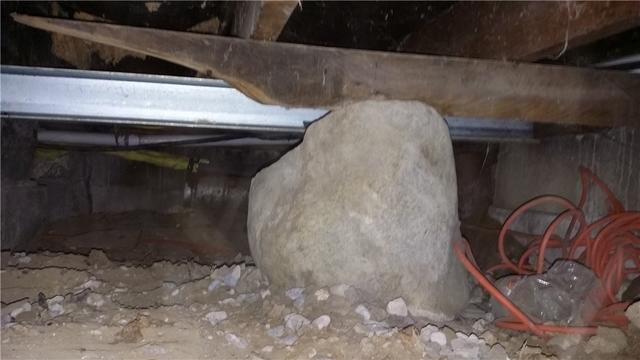 Steel Beams Reinforce Sinking Crawl Space