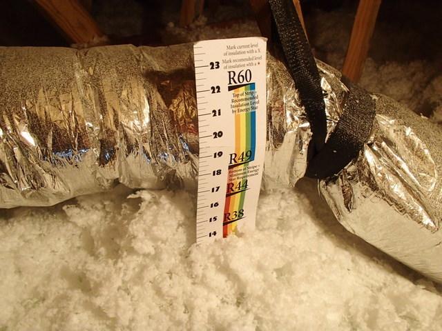 <p>The US Department of energy suggests every home to have an R-value between R-45 and R-60. &nbsp;You are not the minority if your home does not have enough insulation. &nbsp;This Middletown home barely has half of the R-value needed to properly insulate the house. &nbsp;If you think your home needs insulation, give Dr. Energy Saver a call.</p>