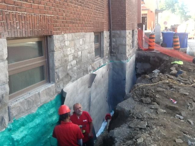Installing our waterproofing system in Ottawa