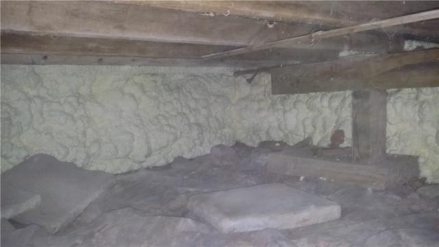 FrothPak Insulation Seals Crawl Space Walls