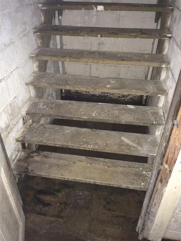 Rotting Wooden Steps from Water Damage