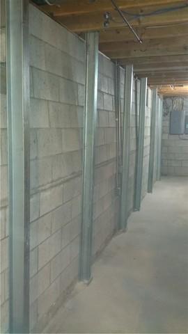 PowerBrace System Stabilizes Bowing Basement Wall