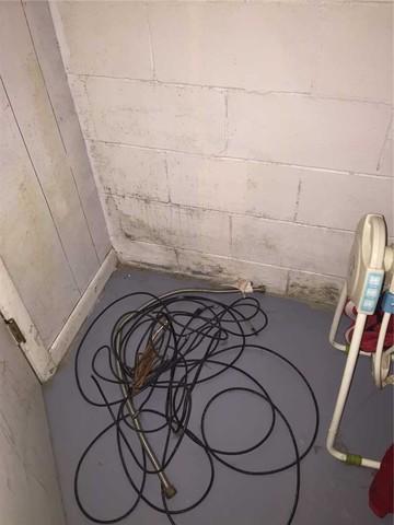 Water Damage on Block Wall