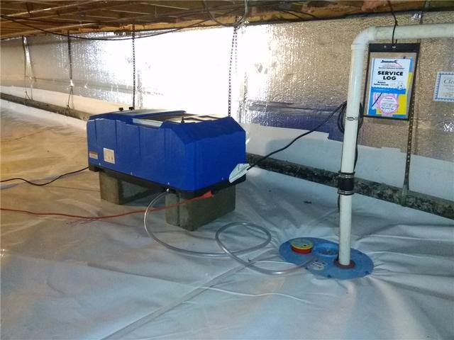 Self-Draining Crawl Space Dehumidifier