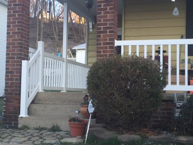 White Genova Railing Installation in New Brighton, PA