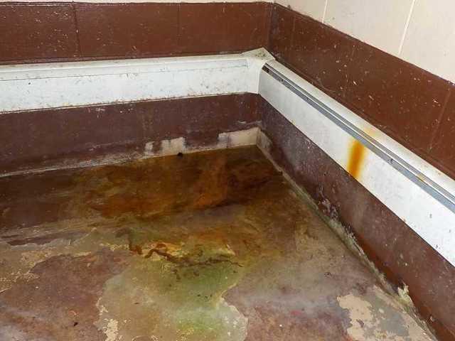 Rust and Discoloration from Standing Water