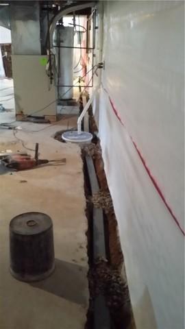 Waterproofing Installation in Gaylord Basement