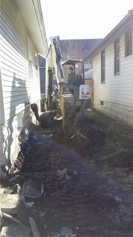 Excavating to Replace a Block Wall