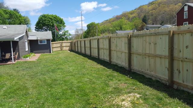 Ellwood City Wood Fence Installation