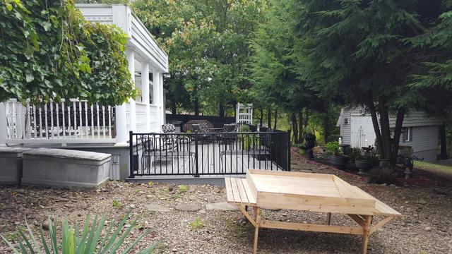 Black Aluminum Railing from afar