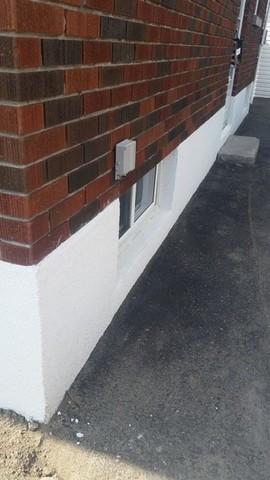 Coating on brick home