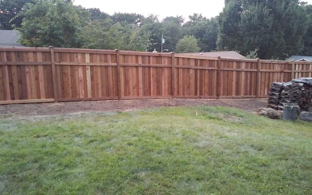 Cedar Privacy Fence Installation